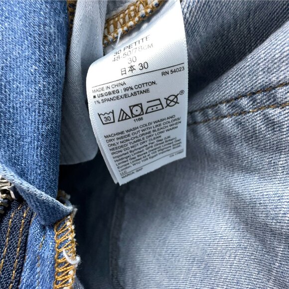 Gap Best Girlfriend Skinny Jeans Denim Womens Size 30 Petite Distressed Blue - Picture 7 of 14